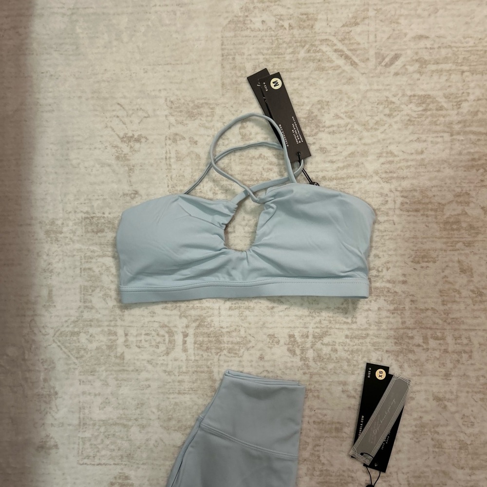 YoungLA Light Blue Women's Leggings Set - Picture 3 of 3